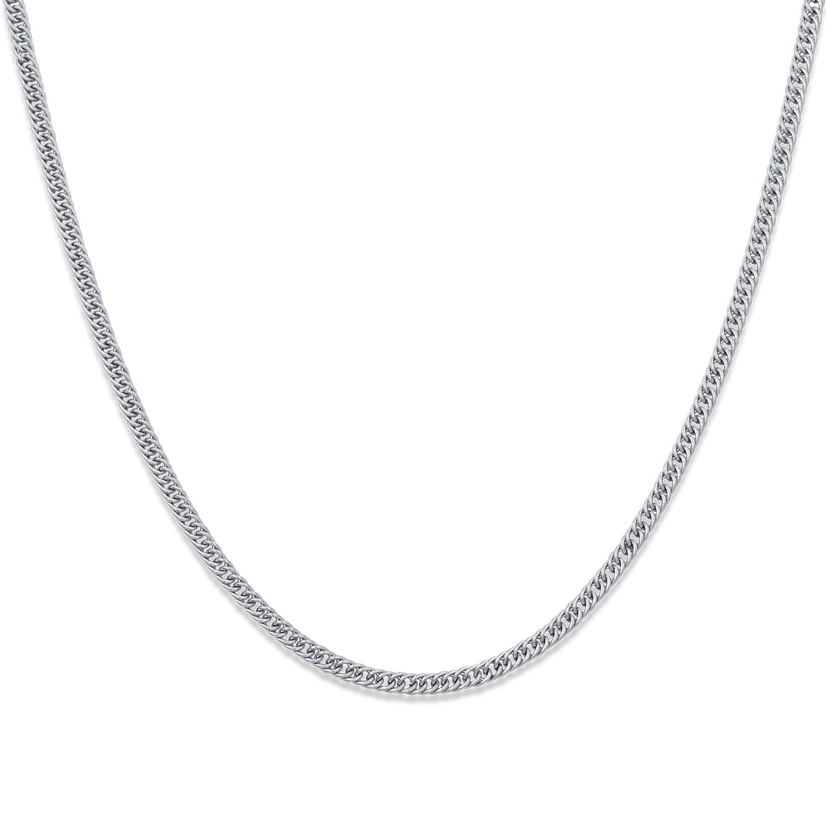 Pakora Chain Silver 3MM Αλυσίδα λαιμού από ανοξείδωτο ατσάλι 316L